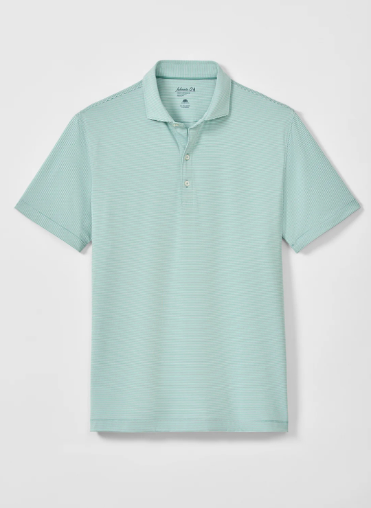 Lyndonn Stripe Performance Jersey Polo In Sublime