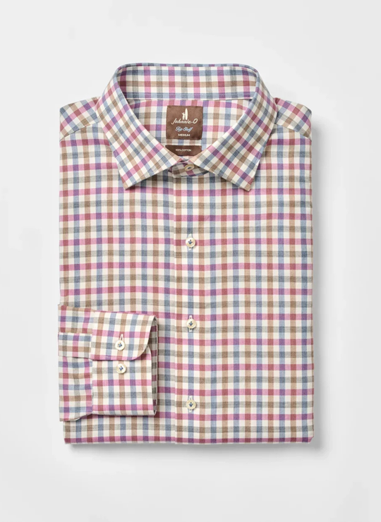 Merced Check Top Shelf Cotton Button Down Shirt In Ripple