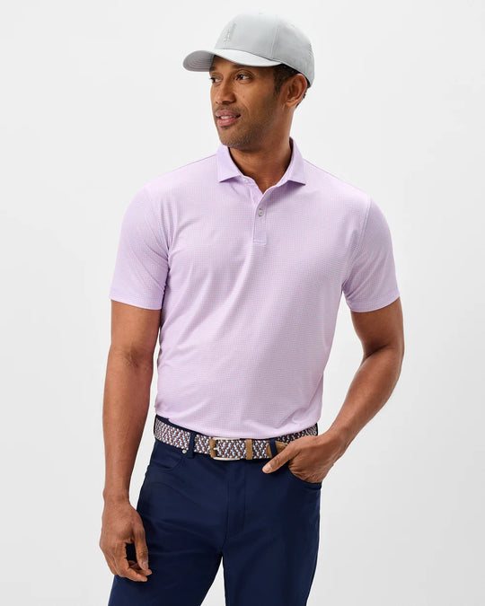 Dot Neat Performance Jersey Polo In Palm Beach