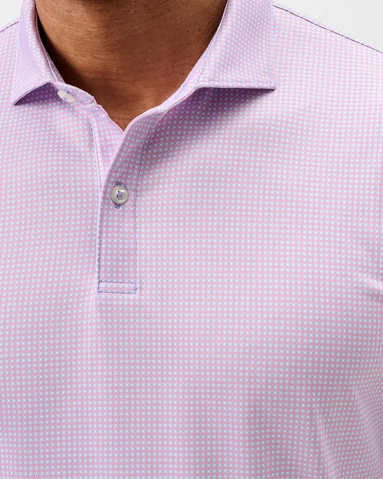 Dot Neat Performance Jersey Polo In Palm Beach