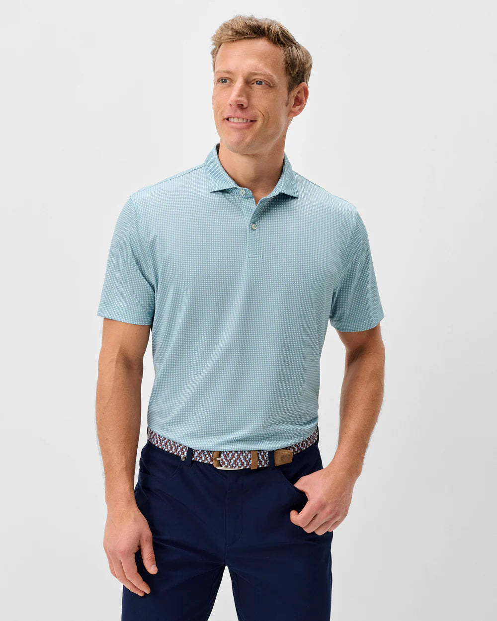 Dot Neat Performance Jersey Polo In Sublime