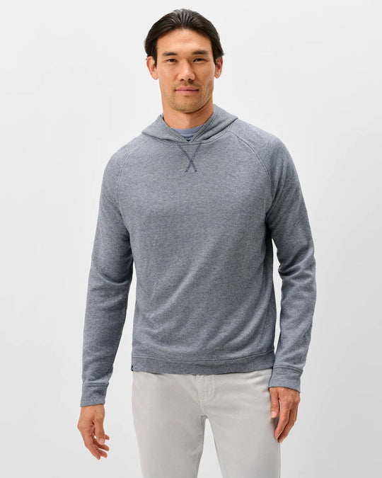 Cotton Blend Hoodie In Navy
