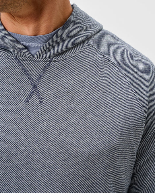 Cotton Blend Hoodie In Navy