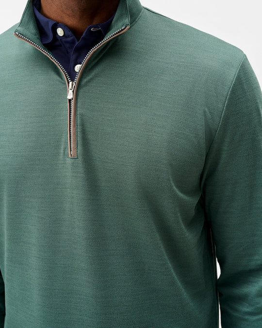 Sof Tech Performance 1/4 Zip In Evergreen
