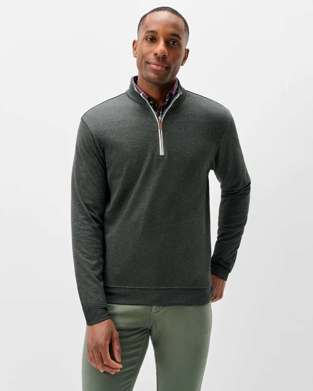 Sully 1/4 Zip Pullover In Heather Black