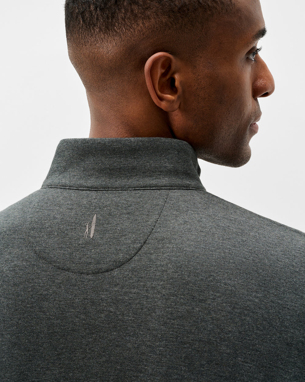 Sully 1/4 Zip Pullover In Heather Black