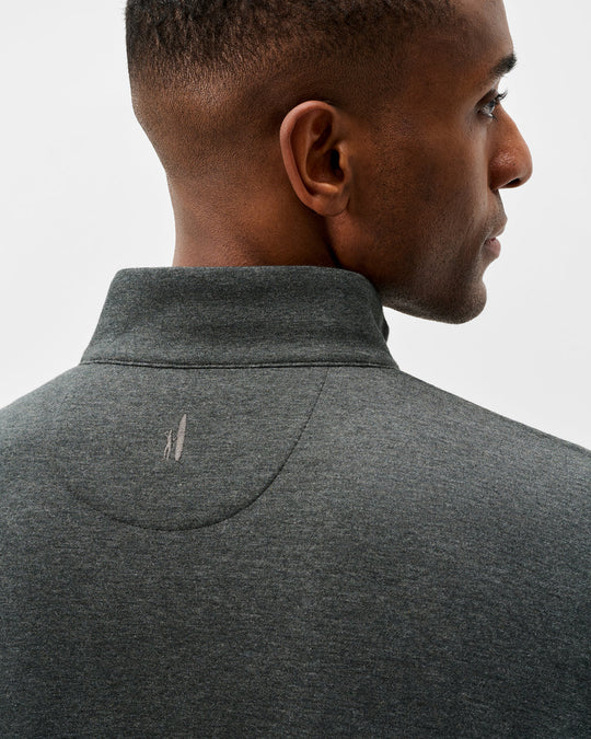 Sully 1/4 Zip Pullover In Heather Black