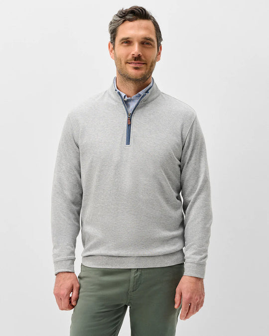 Sully 1/4 Zip Pullover In Light Gray