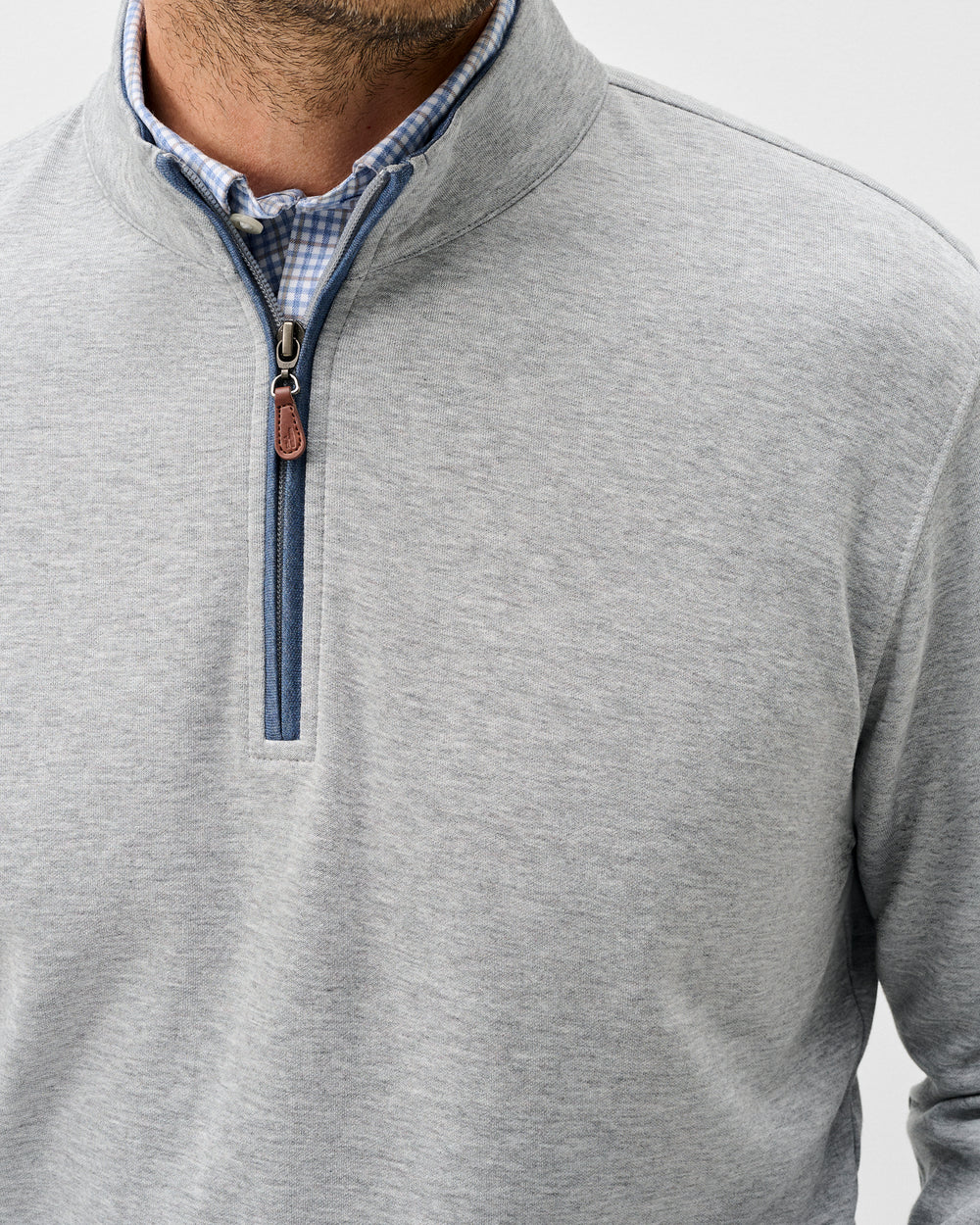 Sully 1/4 Zip Pullover In Light Gray