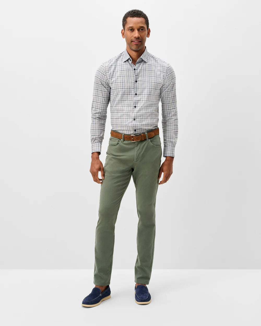 Carmel Sateen 5-Pocket Pant In Kelp