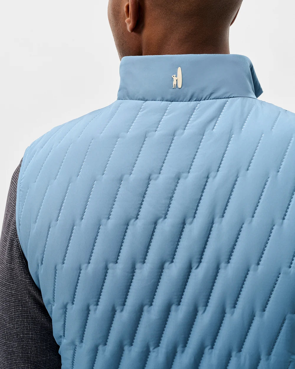 Belfry Quilted Puffer Vest In Bluestone