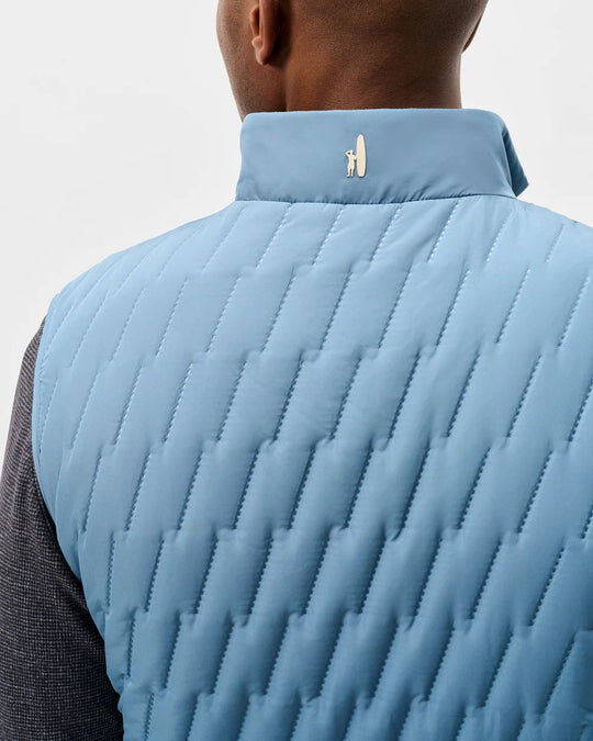 Belfry Quilted Puffer Vest In Bluestone