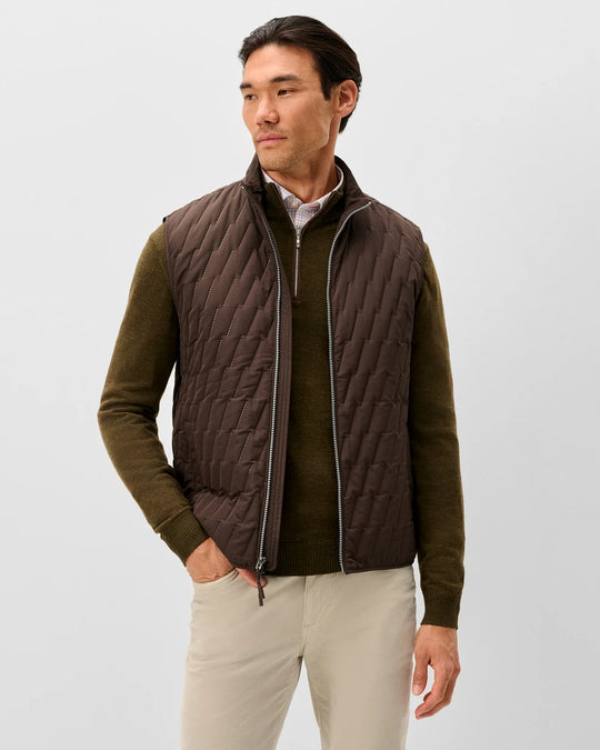 Belfry Quilted Puffer Vest In Cocoa