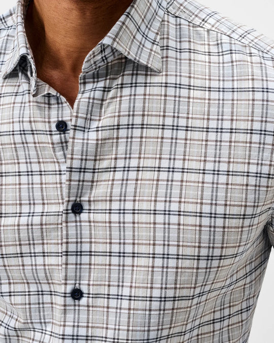 Tahoe Plaid Performance Flannel Button Down Shirt In Kona