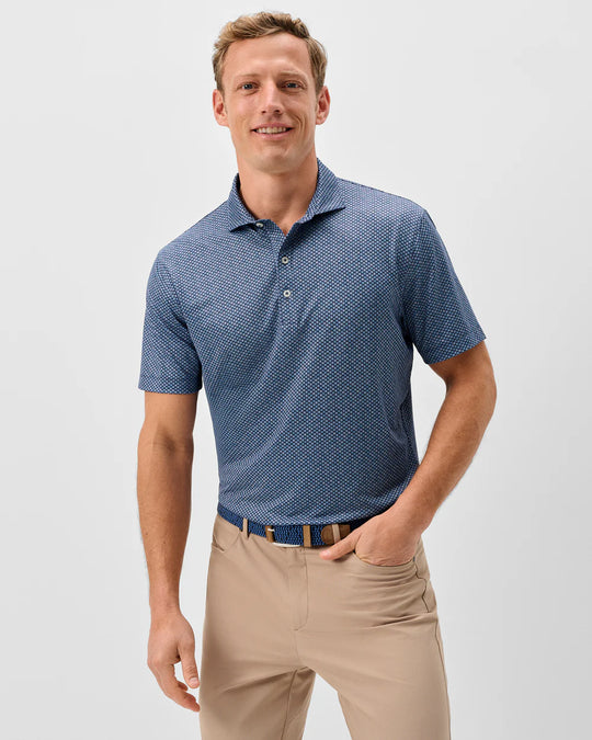 Pip Floral Performance Jersey Polo In Navy