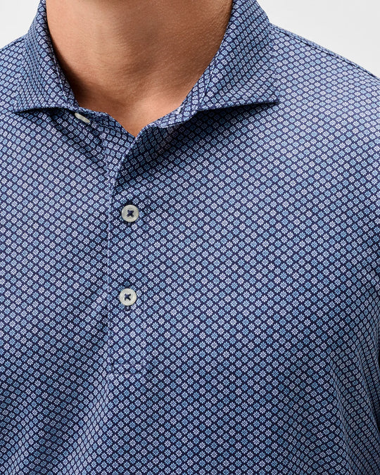 Pip Floral Performance Jersey Polo In Navy