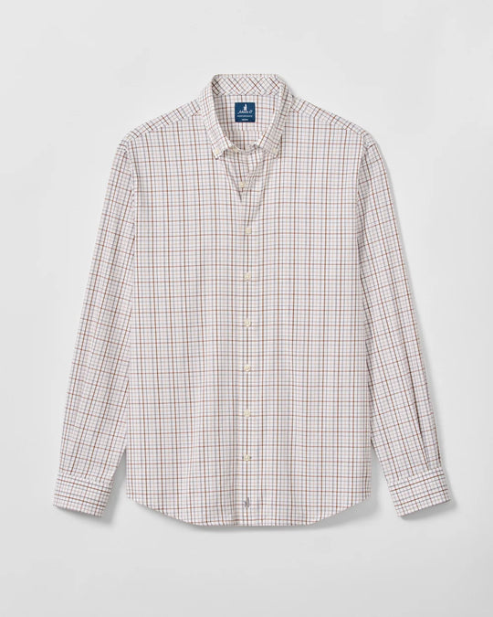 Sandlewood Pane Everyday Performance Button Down Shirt In White