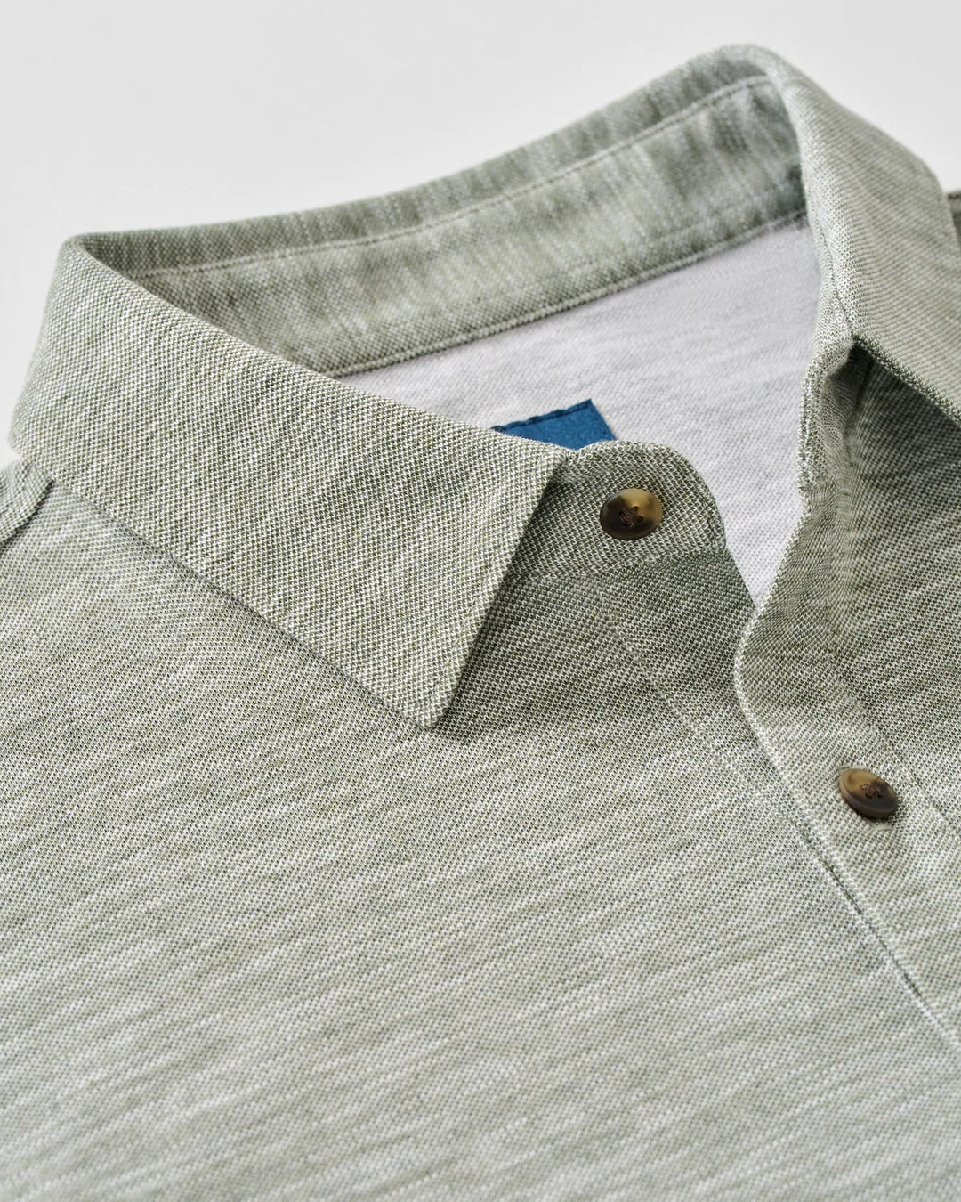 Long Sleeve Slub Pique Polo In Pineland