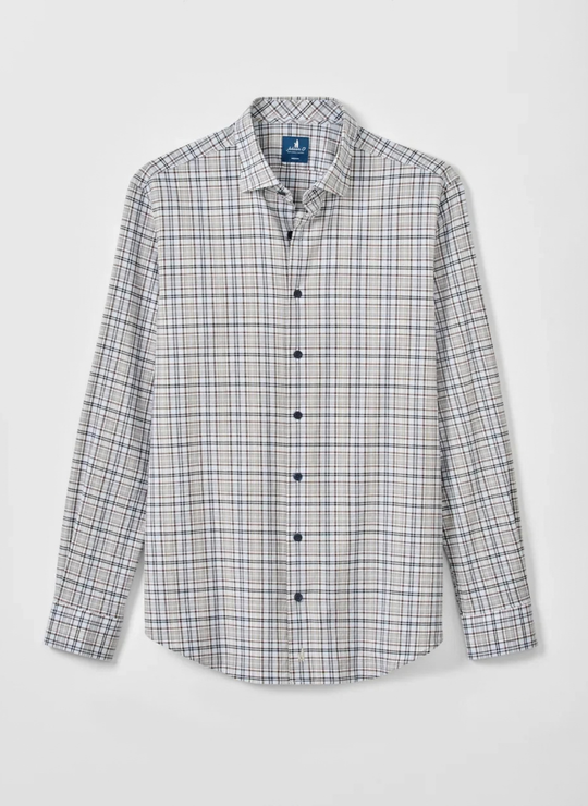 Tahoe Plaid Performance Flannel Button Down Shirt In Kona