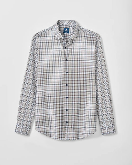 Tahoe Plaid Performance Flannel Button Down Shirt In Kona