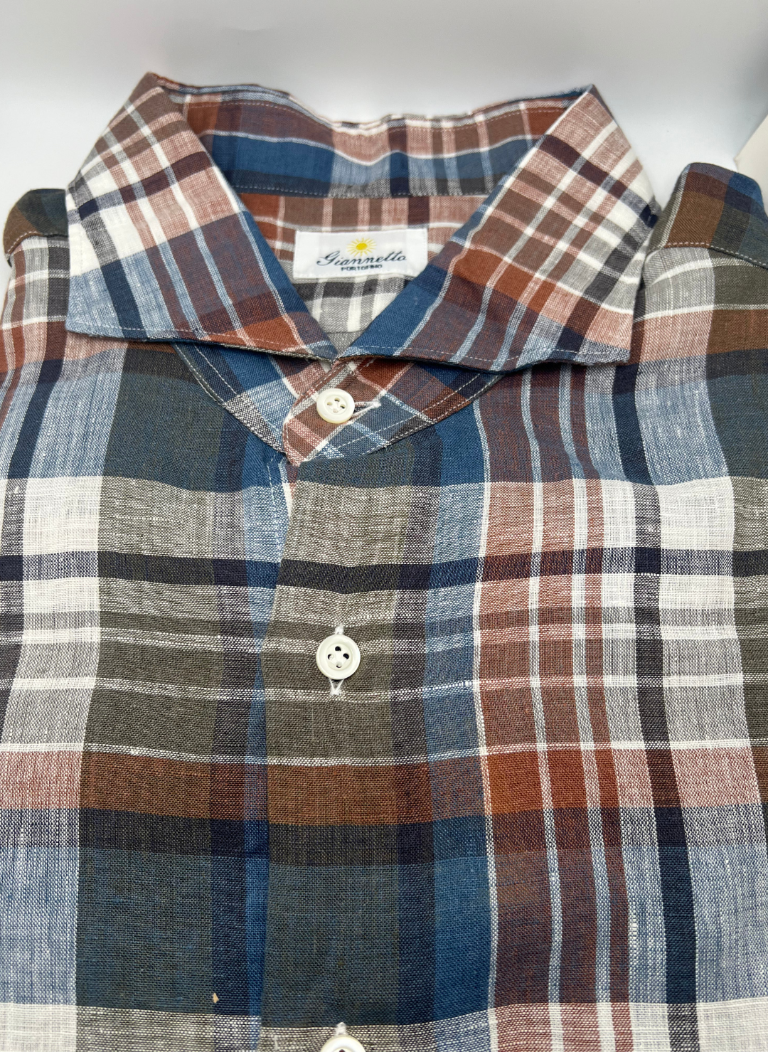 Giannetto Brown Plaid Shirt