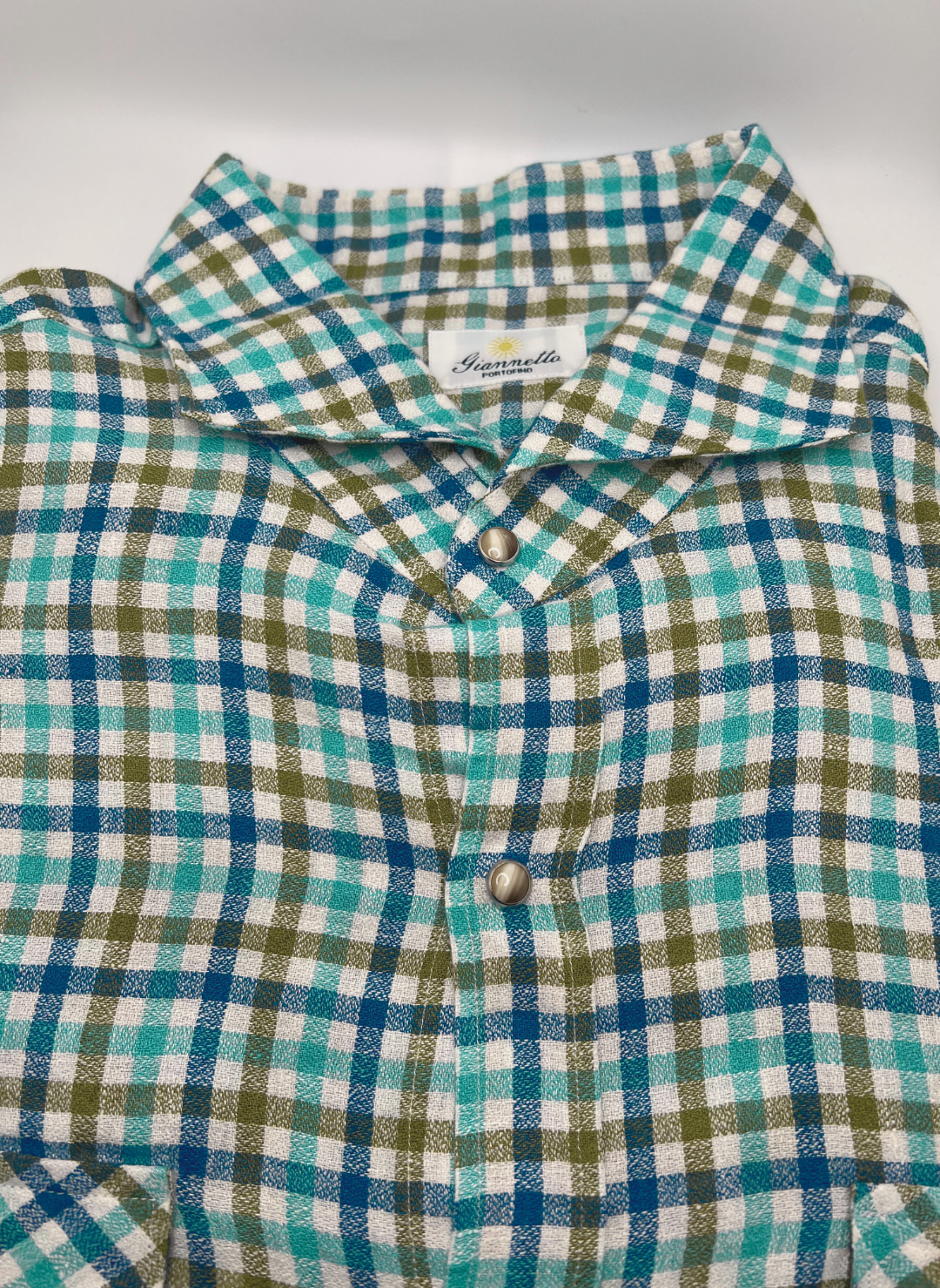 Giannetto Green Check Shirt