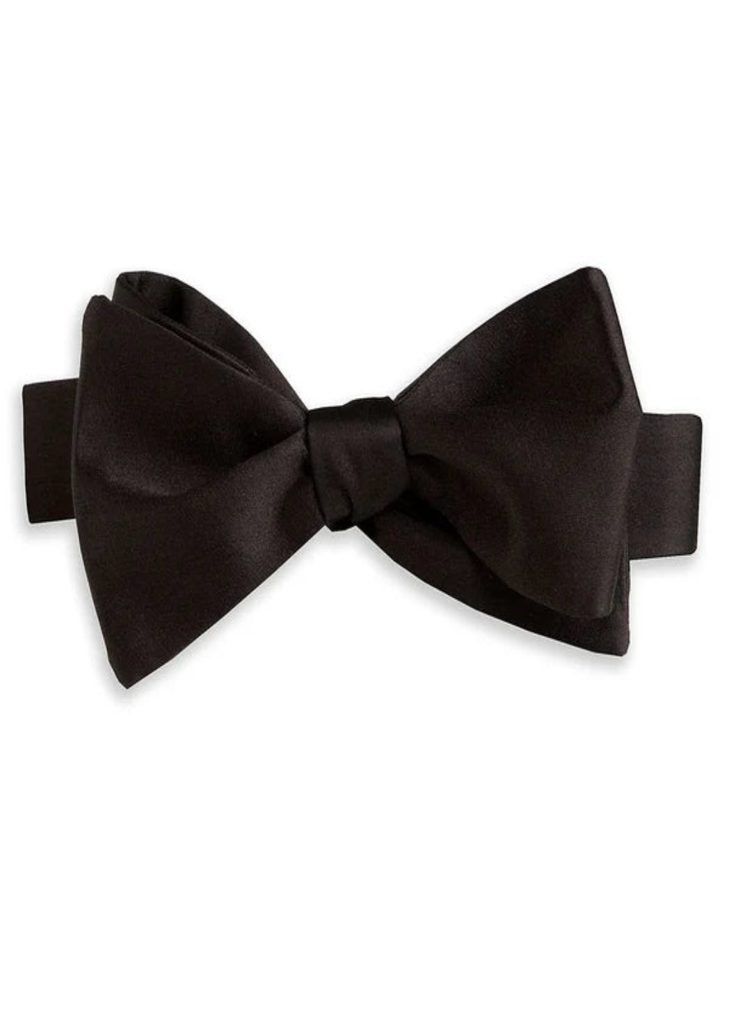 Black Satin Self-Tie Bow Tie