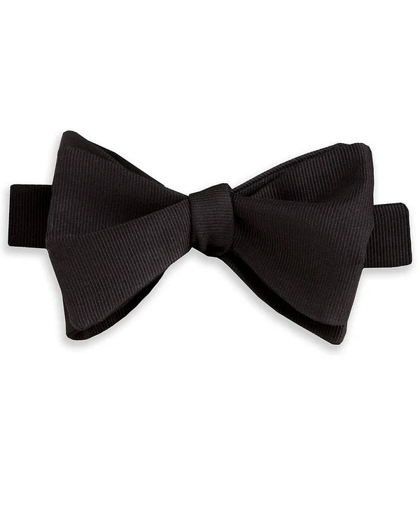 Black Faille Grosgrain Self-tie Bow Tie