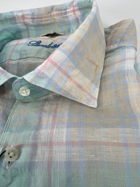 Stenströms Green Plaid Linen Shirt
