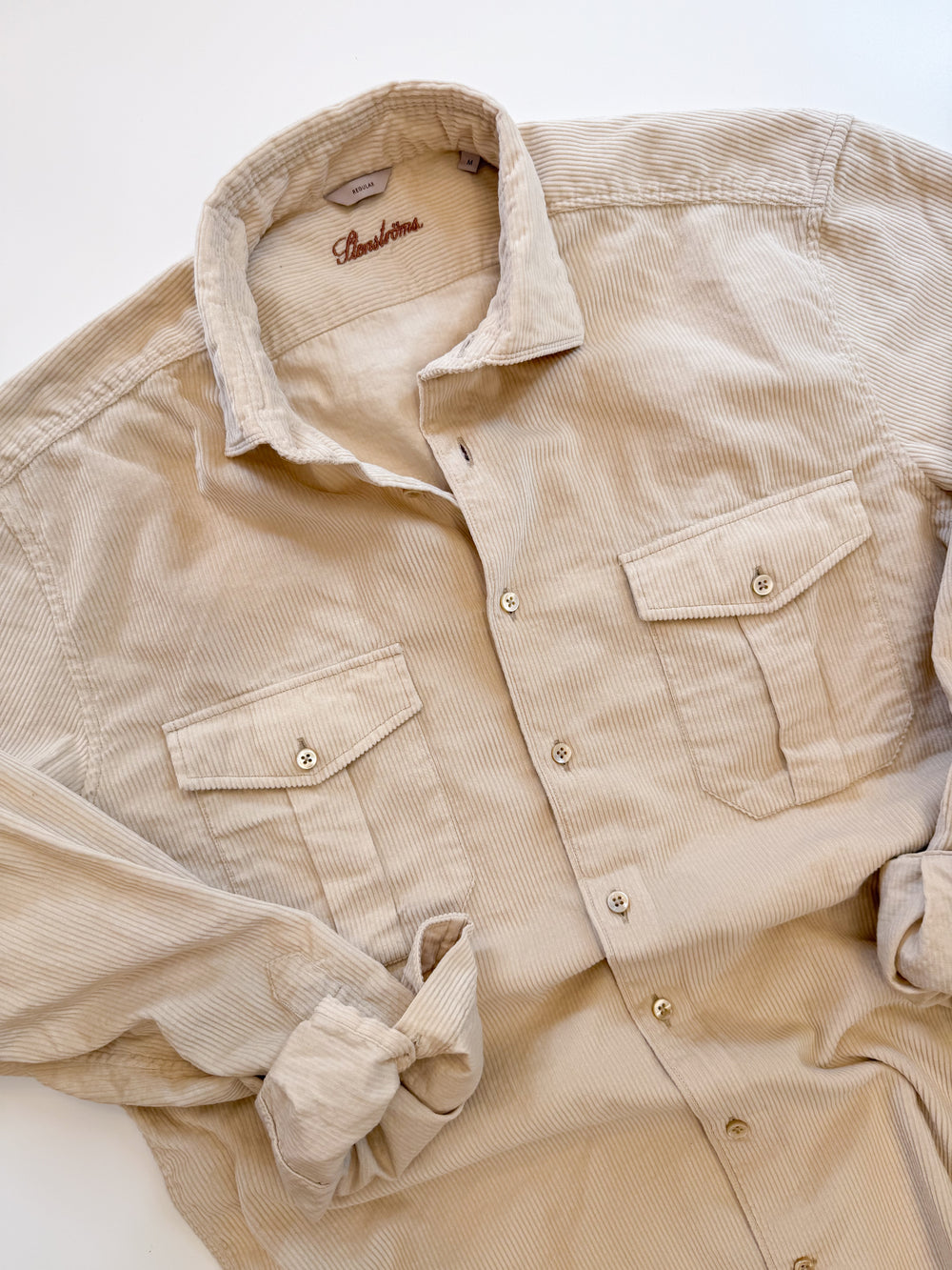 Stenströms Beige Corduroy Shirt