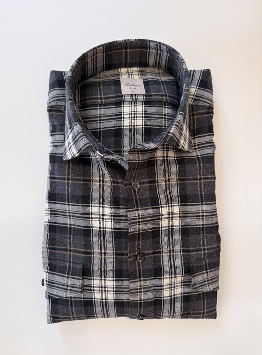 Stenströms Grey Plaid Flannel