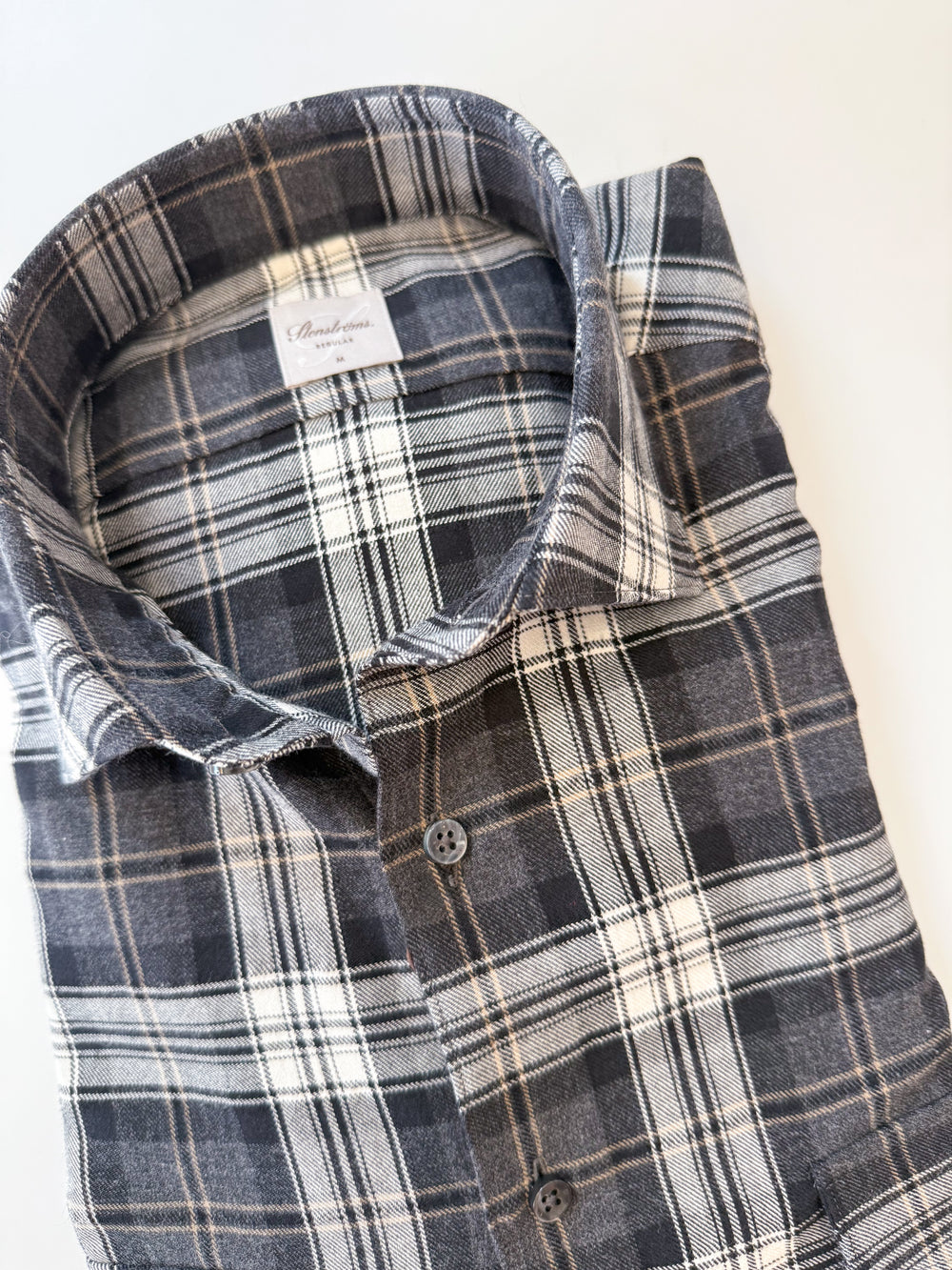 Stenströms Grey Plaid Flannel