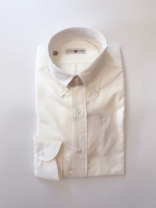 Luciano Barbera White Micro Corduroy Shirt