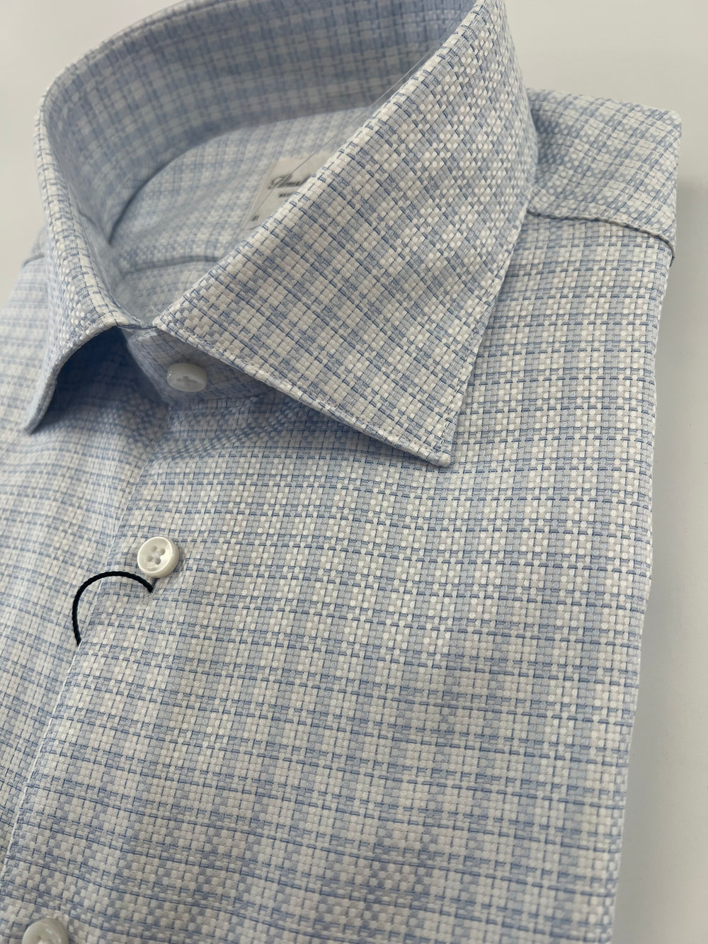 Stenströms Light Blue Check Shirt