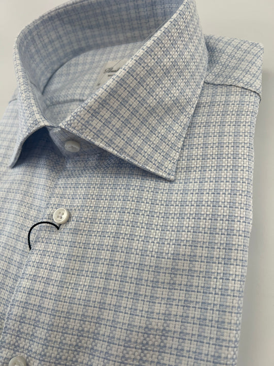Stenströms Light Blue Check Shirt