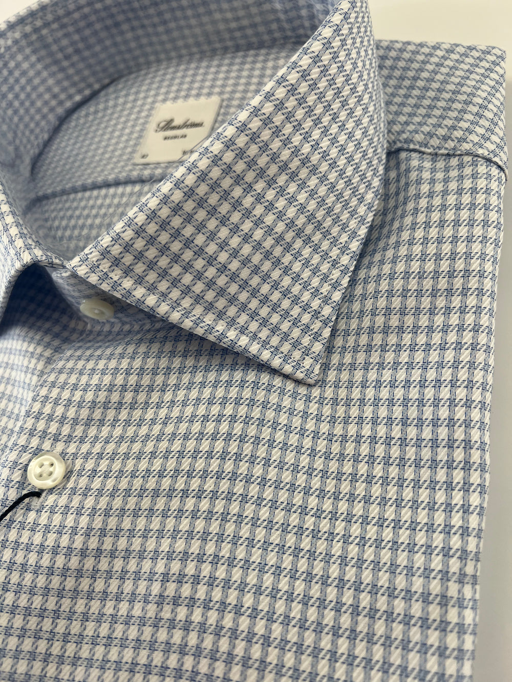 Stenströms Light Blue Check Shirt