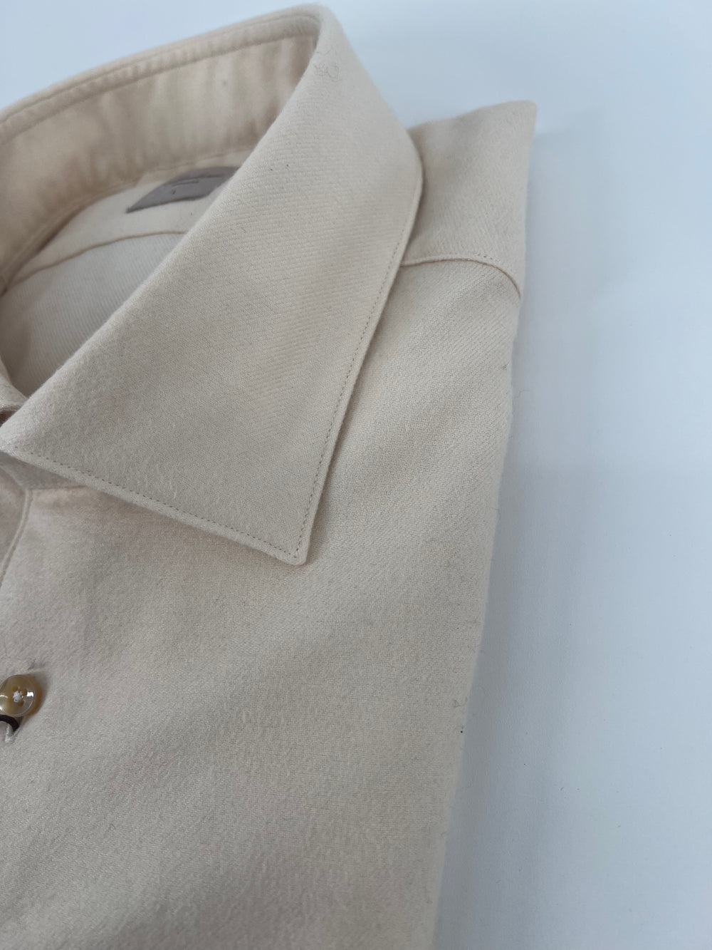 Stenströms Cream Flannel Shirt