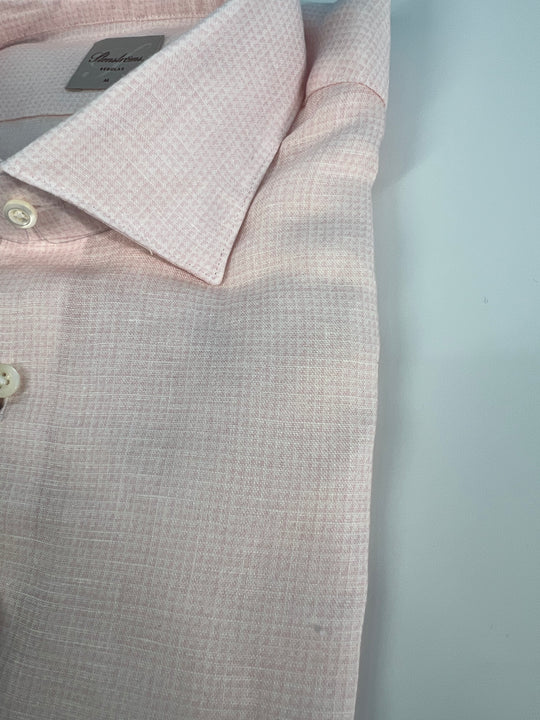 Stenströms Light Pink Check Linen Shirt