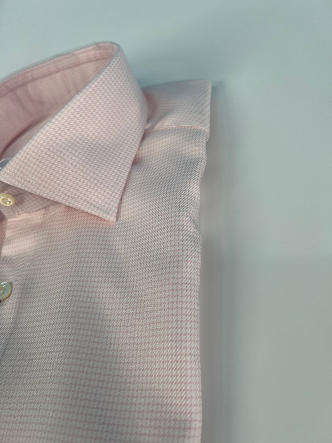 Stenströms Light Pink Small Check Shirt