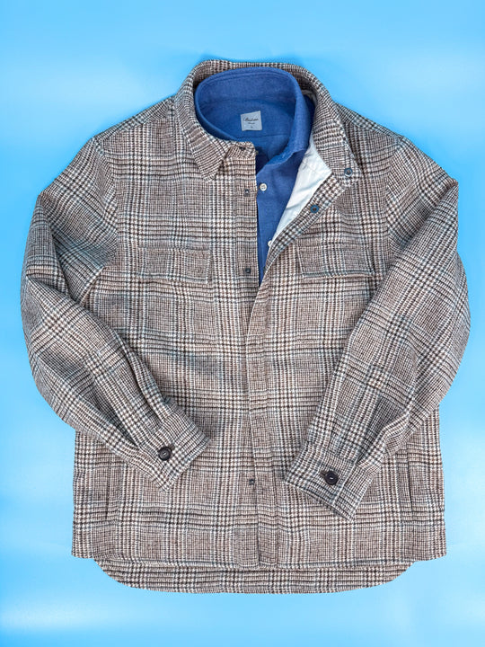 Luciano Barbera Brown Plaid Jacket