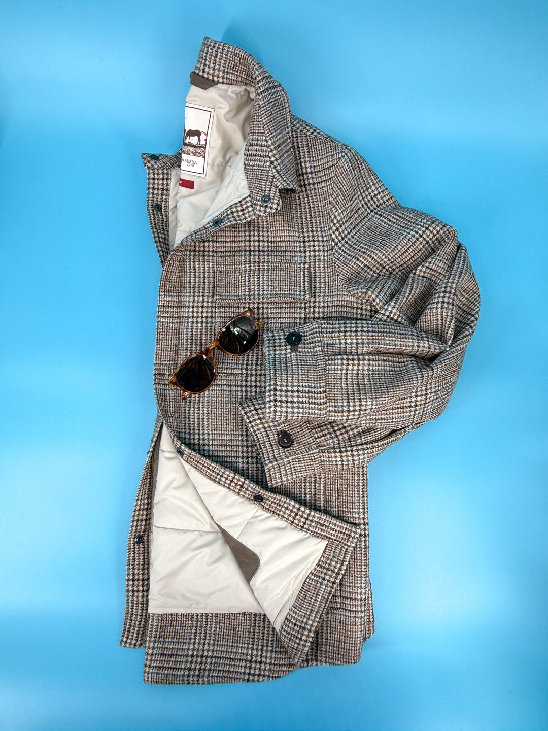Luciano Barbera Brown Plaid Jacket