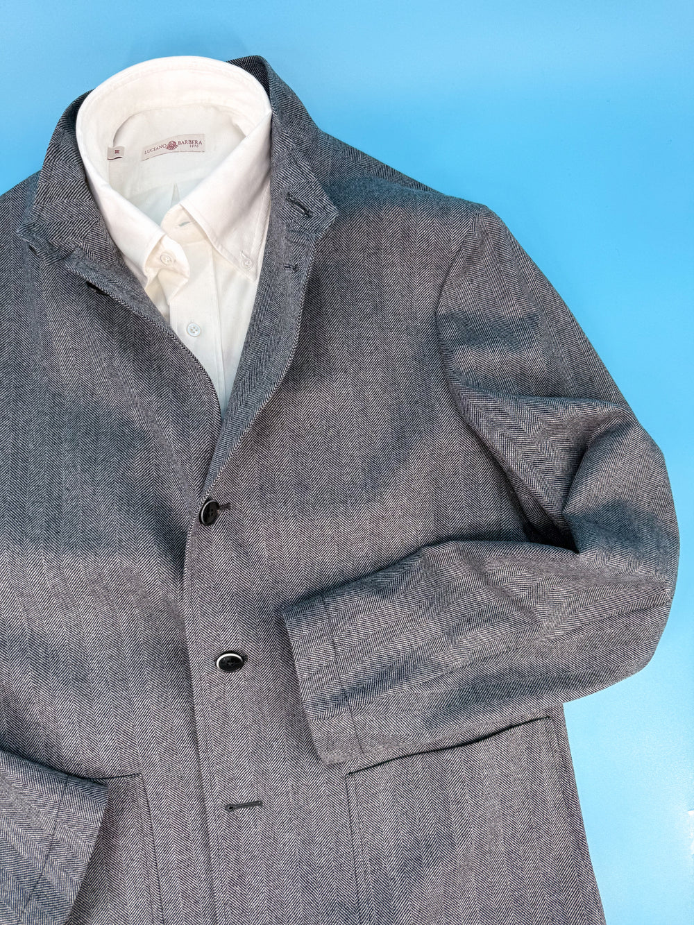 Ravazzolo Grey Herringbone City Jacket