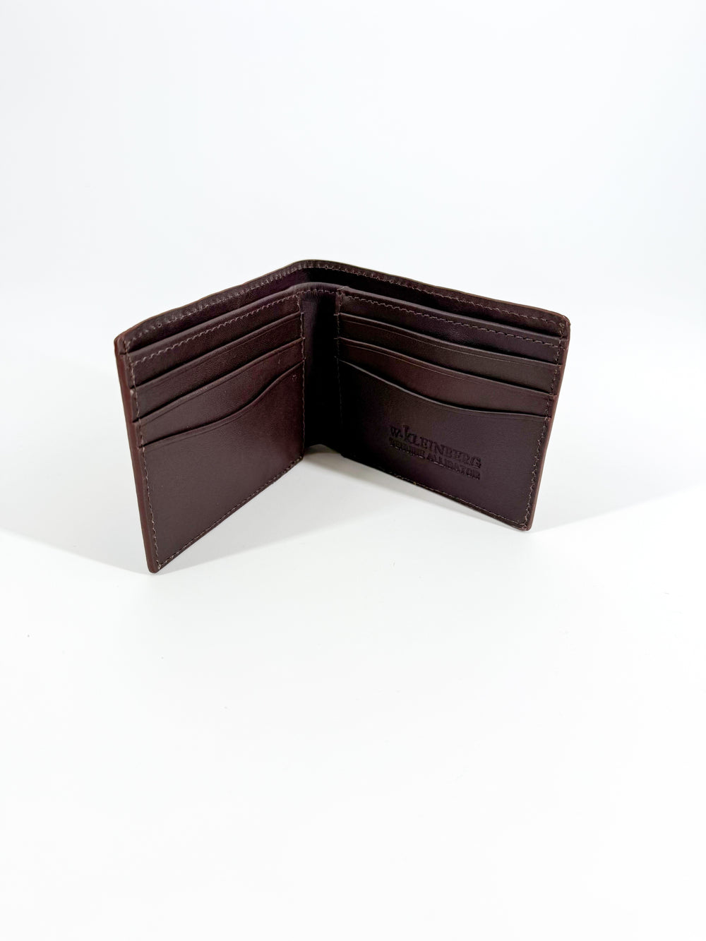 W. Kleinberg Glazed Alligator Bifold Wallet Cognac