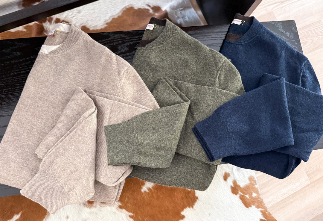 Navy Contrast Collar Sweater