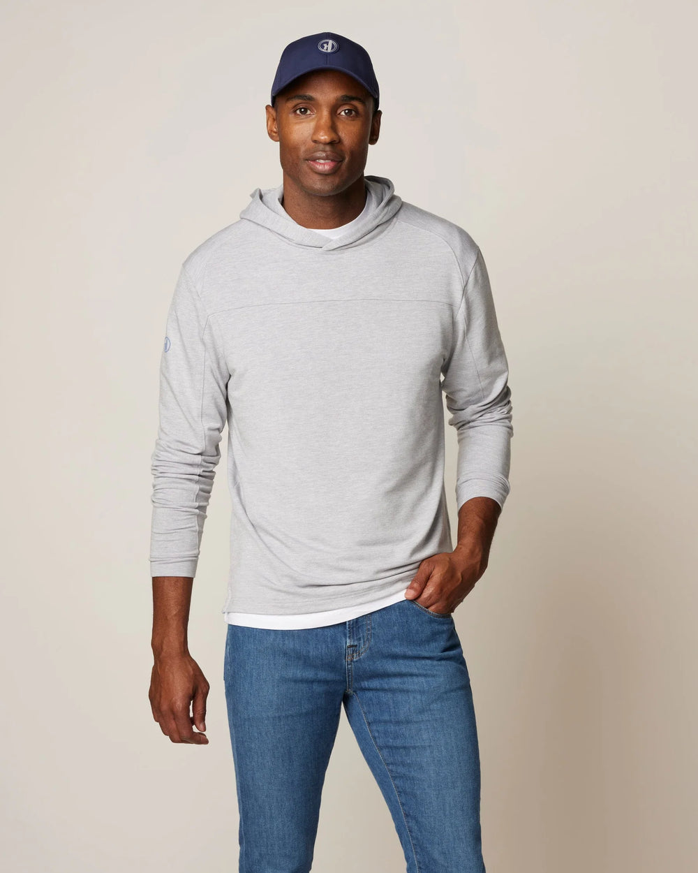 Johnnie-O Remmy Lightweight Performance Hoodie In Seal