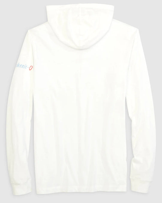Johnnie-O Edison T-Shirt Hoodie In White