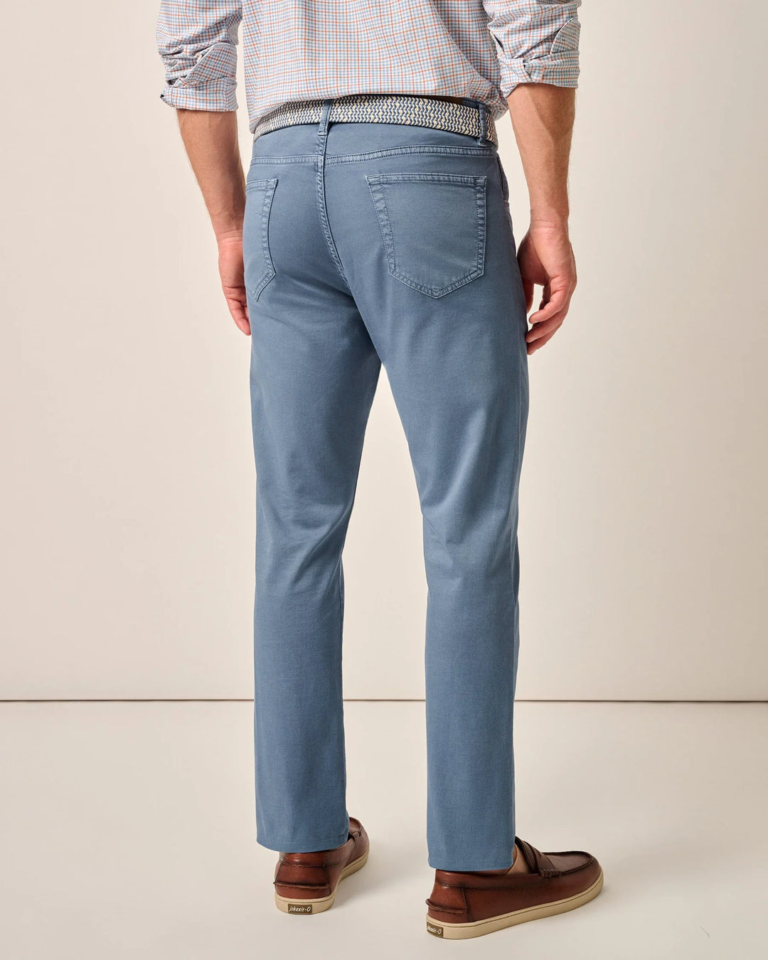 Johnnie-O Carmel Sateen 5-Pocket Pants In Blue Horizon