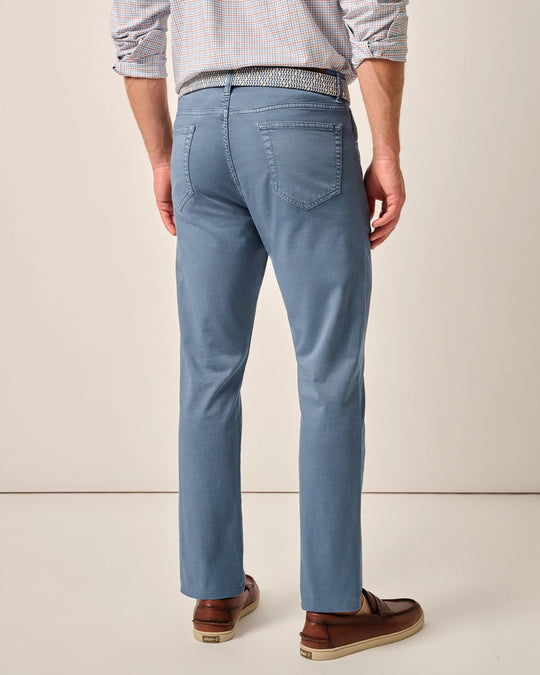 Johnnie-O Carmel Sateen 5-Pocket Pants In Blue Horizon