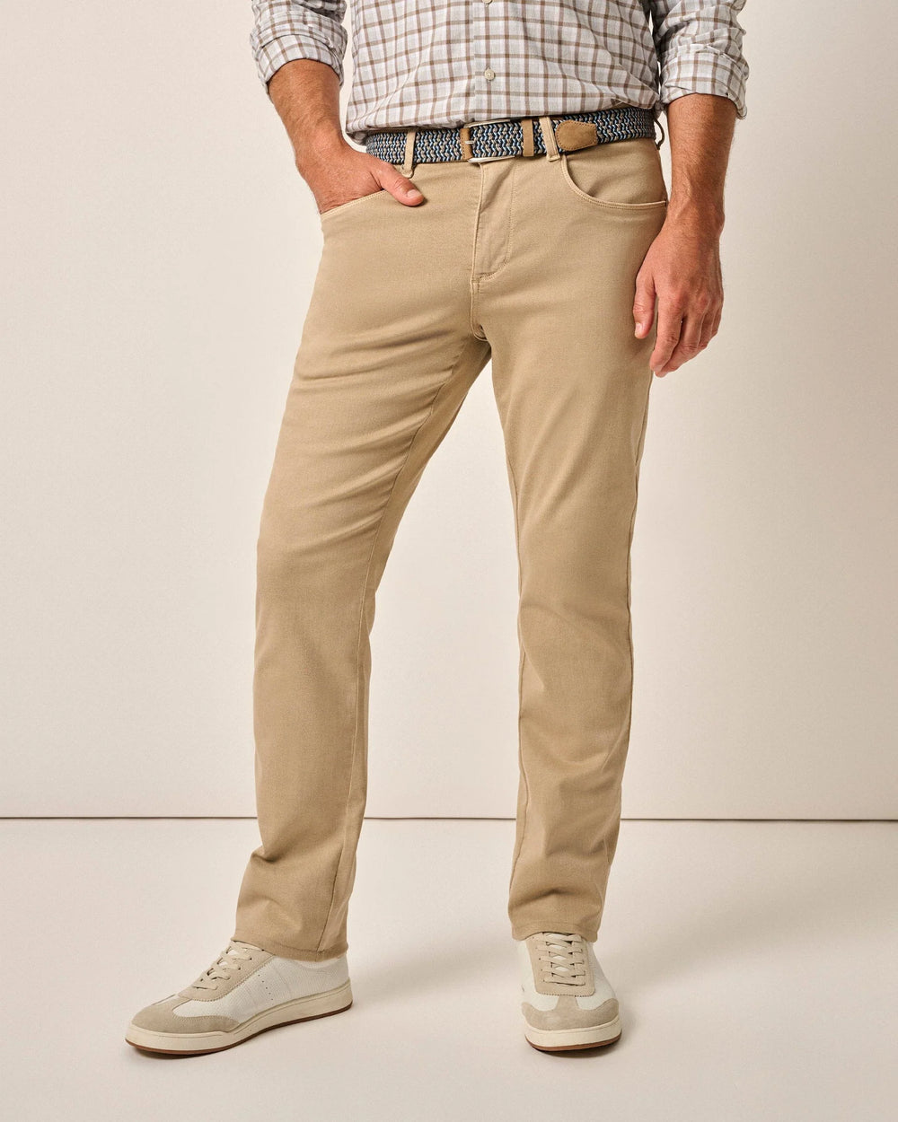 Johnnie-O Carmel Sateen 5-Pocket Pants In Khaki