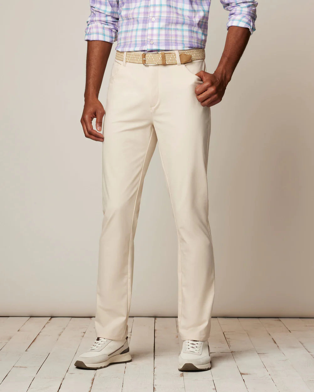 Johnnie-O Osprey Cotton Blend Performance Pant In Stone